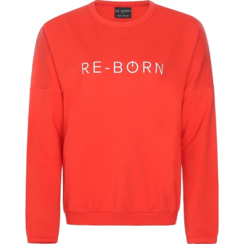 Re-Born Trui Ronde Hals Lange Mouw Dames - Rood - Maat S