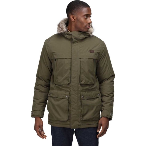 De Regatta Volter Parka Wandeljas - Heren - Verwarmd - Waterdicht - Khaki Green