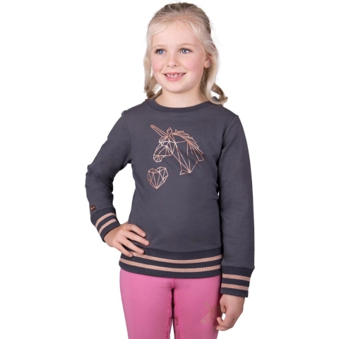 Qhp Trui Didy Kids Donkergrijs - 128