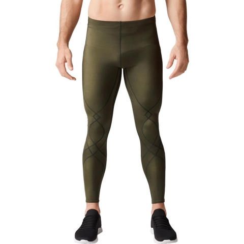 CW-X - Stabilyx Compressiebroek - hardloopbroek - lang - heup, rug en knie ondersteuning - heren - Groen - maat S