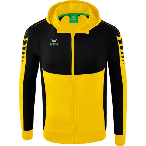ERIMA Six Wings Trainingsjack Met Capuchon Kind Geel-Zwart Maat 128