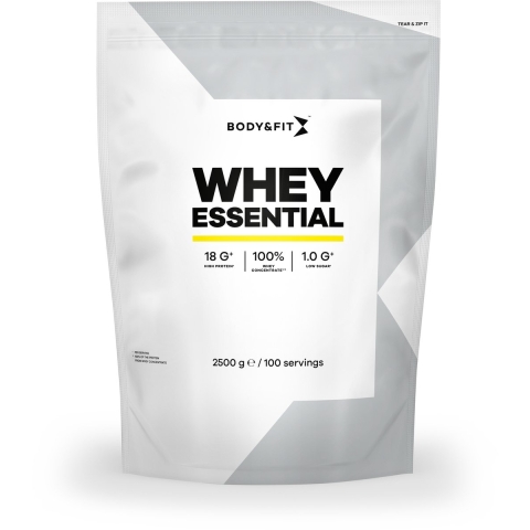 Body & Fit Whey Essential - Eiwitshake Cookies & Cream - Proteine Poeder - Whey Protein - 100 shakes (2500 gram)