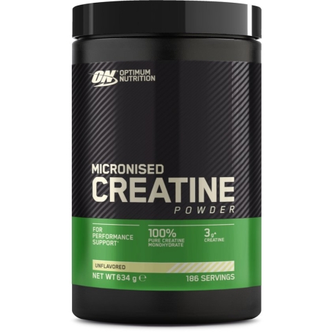 Optimum Nutrition Micronized Creatine Powder - Creatine Poeder - Creatine Monohydraat - 1 Pot - 634 gram (186 doseringen)