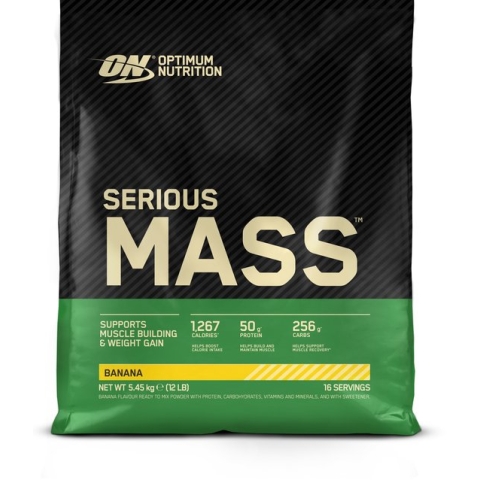 Optimum Nutrition Serious Mass - Banana - Mass Gainer - Weight Gainer - 5450 gram (16 servings)