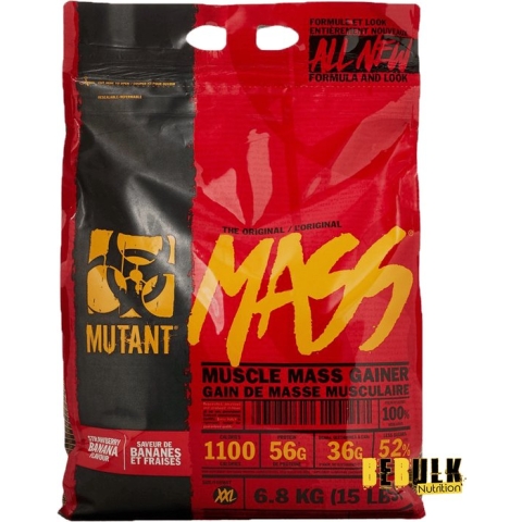 Mutant Mass - Muscle Mass Gainer - Weight Gainer / Mass Gainer - Aardbei/Banaan - 6800 gram (24 Shakes