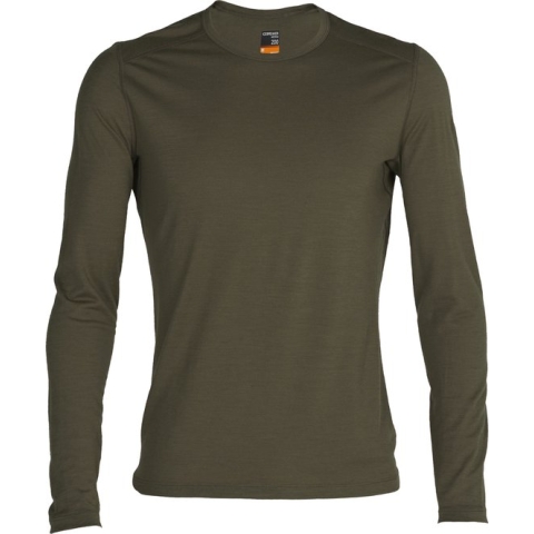 Icebreaker - M Oasis LS Crewe - Thermoshirt - Heren - Merinowol - Groen - Maat M