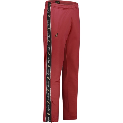 Australian broek met zwarte bies bordeaux en 2 ritsen maat S/46