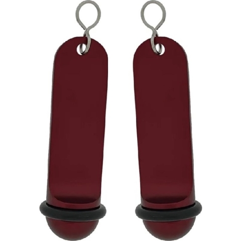 CombiCraft Big Classic Aluminium hotel sleutelhanger Rood incl. gedraaide s-haak - 5 stuks - blanco, géén gravering