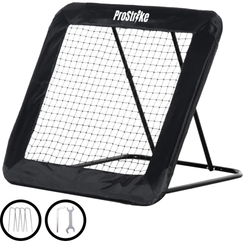 Prostrike Verstelbare Rebounder XL- 124x124cm - Kickback - Voetbal Bouncer - zwart