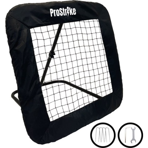 Prostrike Verstelbare Rebounder- 84x84cm - Kickback - Voetbal Bouncer - zwart