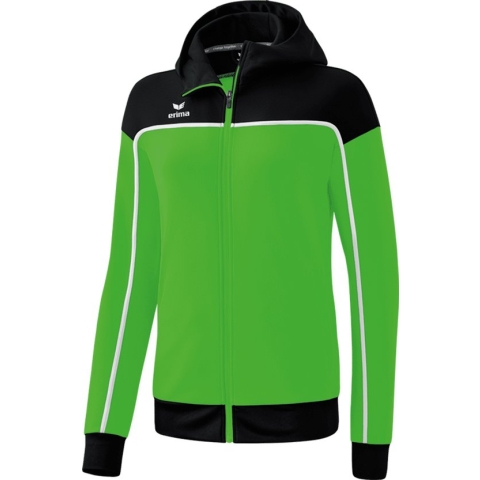 ERIMA Change Trainingsjack Met Capuchon Dames Green-Zwart-Wit Maat 40