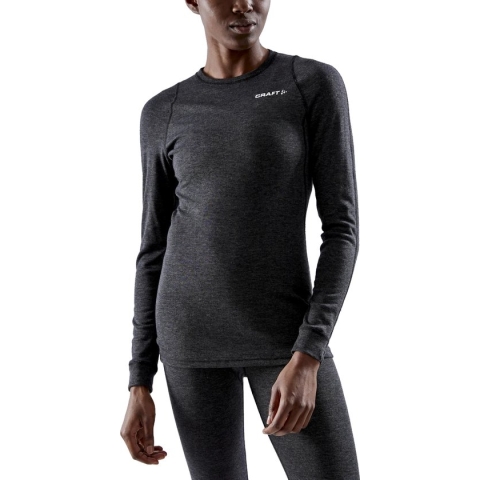 Craft - Core Wool Merino LS Tee - Thermoshirt - Dames - Zwart - XS