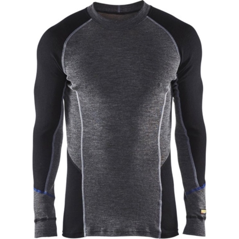 Blaklader Onderhemd 100% Merino WARM 4897-1732 - 5XL, Medium Grijs/Zwart - Medium Grijs/Zwart - 5XL