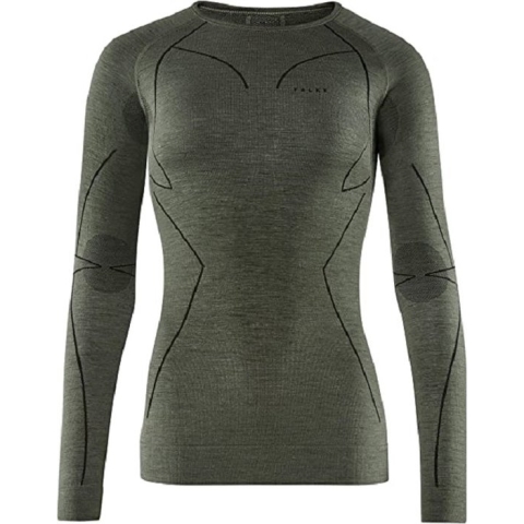 FALKE Wool Tech LS Shirt Comfort Dames 33211 - Groen (Olive) 7830 Dames - S