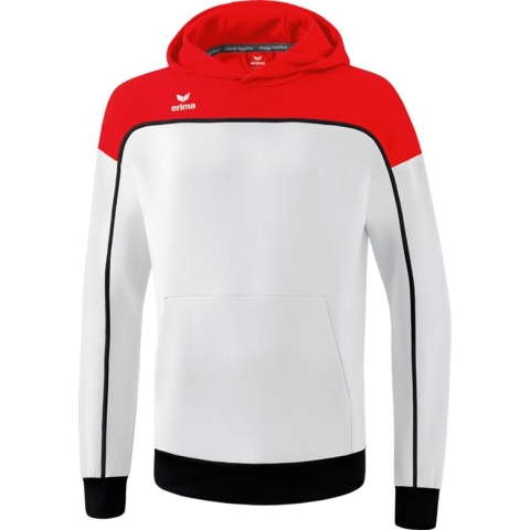 ERIMA Change Sweatshirt Met Capuchon Wit-Rood-Zwart Maat XL