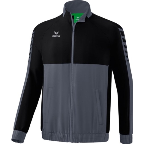 ERIMA Six Wings Presentatiejack Kind Slate Grey-Zwart Maat 164