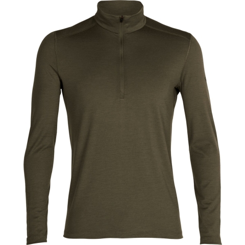Icebreaker - M 200 Oasis LS Half Zip - Thermoshirt - Heren - Merinowol - Groen - Maat M