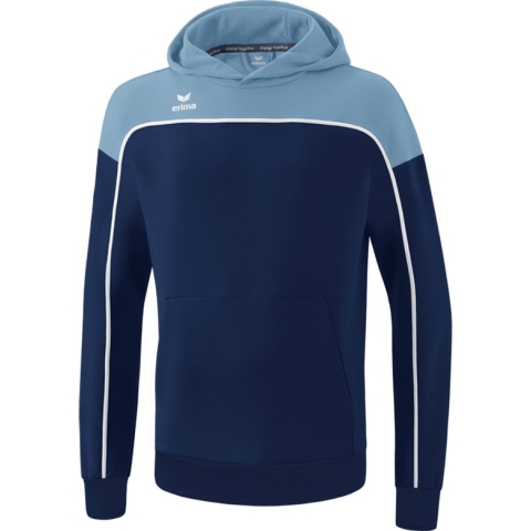 ERIMA Change Sweatshirt Met Capuchon New Navy-Faded Denim-Wit Maat XXXL