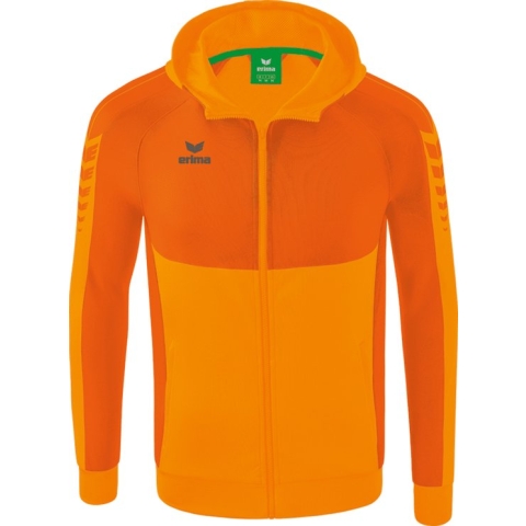 ERIMA Six Wings Trainingsjack Met Capuchon Kind New Orange-Oranje Maat 164