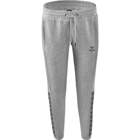 Erima Essential Team Sweatbroek Dames - Licht Grey Melange / Slate Grey | Maat: 34