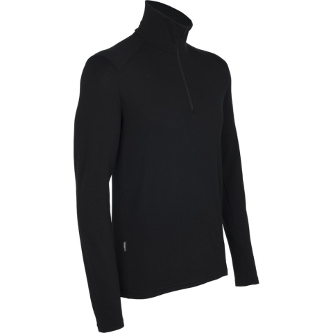 Icebreaker BF260 Tech LS Half Zip - heren - thermoshirt - zwart - maat S