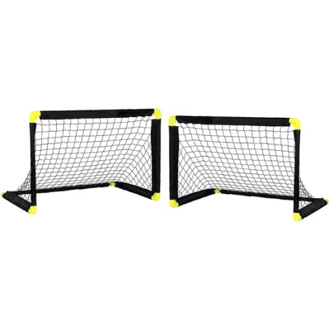 Set van 2x stuks voetbal goals / doelen opvouwbaar - 90 x 59 x 61 cm