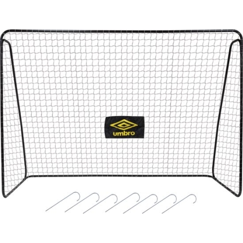 Umbro Voetbaldoel - 300 x 120 x 205 CM - Metaal - Incl. 7 Grondhaken - Zwart