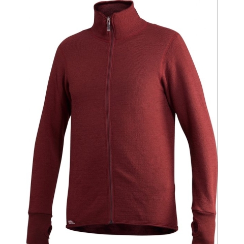 Merino Mid Layer Full Zip Jacket 400 - Rust Red