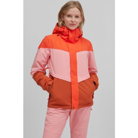 O'Neill Jas Women Coral Cherry Tomato -A Xs - Cherry Tomato -A 50% Gerecycled Polyester (Repreve), 50% Polyester Ski Jacket
