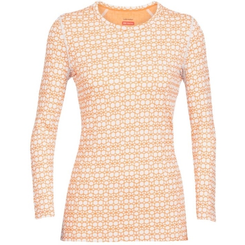 Icebreaker 250 Vertex Ls Crewe Alpine Geo Thermoshirt Dames