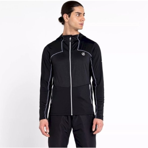 Dare2B Heren Revive II Core Stretch Hoodie Black/White Maat M