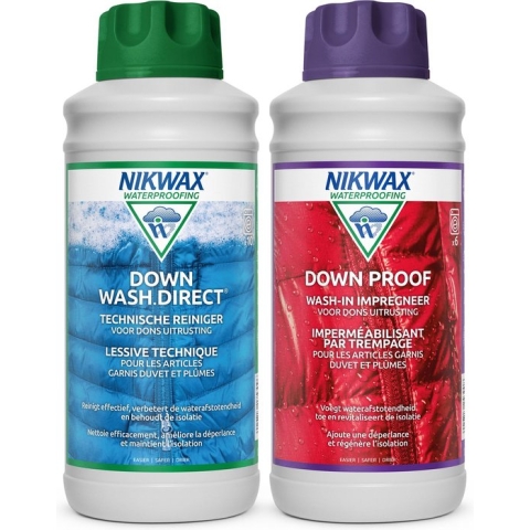 Nikwax Twin Down Wash Wasmiddel 1L & Down Proof Impregneermiddel 1L - 2-Pack