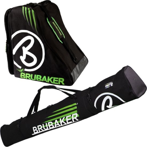BRUBAKER Davos combi set - Skitas en Skischoenen Tas voor 1 paar ski's + stokken + schoenen + Helm
