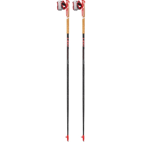 Leki Vertical K - Weiss-neonrot - Maat Unisex_130CM