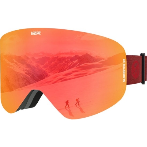 VAIN Vizer Crimson Slopester - Skibril Dames - Rood - Anti-fog - UV400