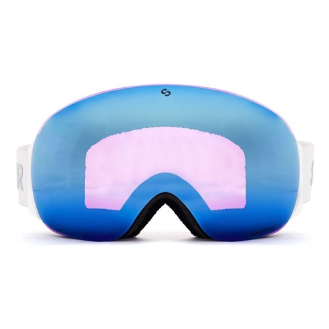 SINNER Avon skibril - Mat wit frame - Blauwe + Orange lens - One size