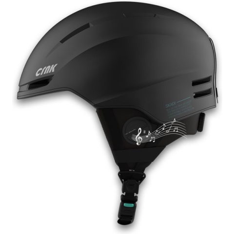 CRNK SKADI ALPHA Skihelm - Ingebouwde Bluetooth Headset - 10 uur Accu - Zwart M