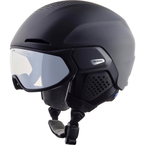 Alpina Alto V Skihelm Met Vizier | Black Matt | Varioflex  S1-S2 | Maat: 59 - 63 cm