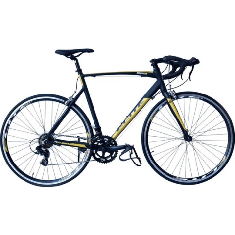 Elite Pau H 53 cm Shimano Tourney 14 speed STI zwart okergeel