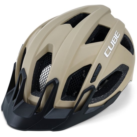 CUBE Fietshelm Quest - Racefiets helm - 15 Ventilatiegaten - SNAP 360 Fit System - Met LED-lamp - Verstelbaar - 59-64 cm - XL - Matt Taupe