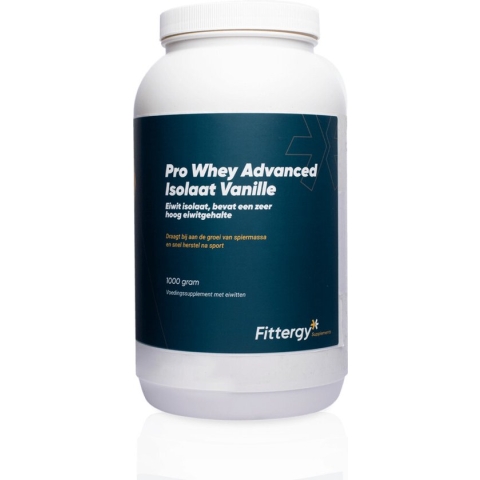 Fittergy Supplements Pro Whey Advanced Isolate Vanille 1000 gram