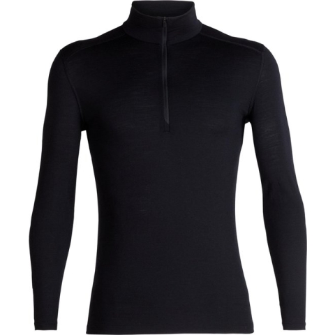 Icebreaker BF 200 Oasis Half Zip - Heren - Thermoshirt - Zwart