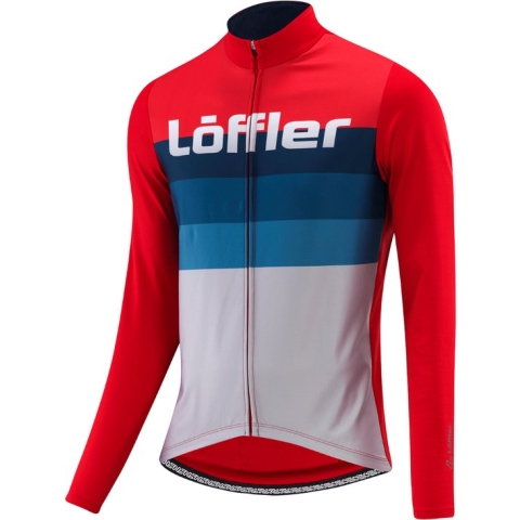 Loeffler wielrenshirt lange mouwen M Bike L/S Jersey Messenger Mid - Rood - 50