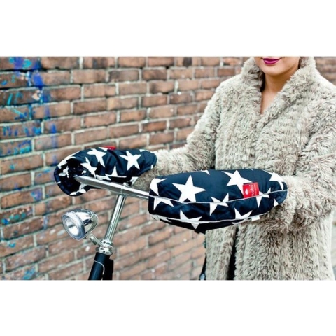 Wobs Fietshandwarmers Unisex - Stars Black & White - One Size