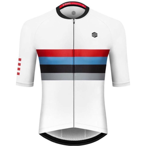 Siroko M2 Westfalia Korte Mouwen Fietsshirt Wit M Man