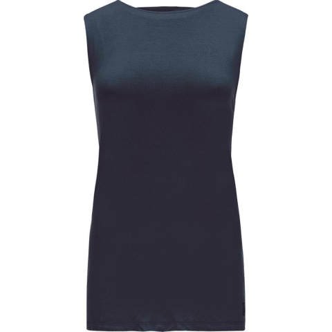 Re-Born Tanktop Elastiek Open Rug Dames - Navy - Maat L