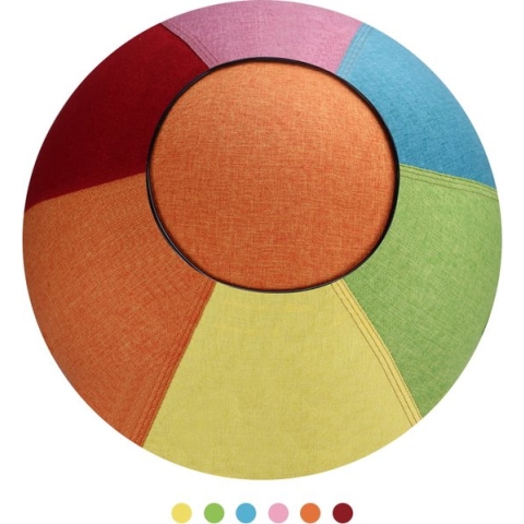Zaza Home Zitbal Yoga Bal Regenboog Kleuren- Lgbtı 75Cm