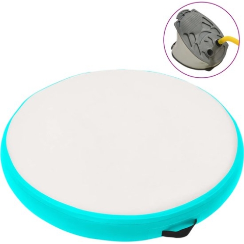 vidaXL-Gymnastiekmat-met-pomp-opblaasbaar-100x100x15-cm-PVC-groen