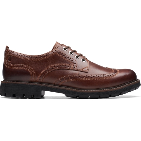 Clarks - Heren - Batcombe Far - G - 4 - dark tan lea - maat 10