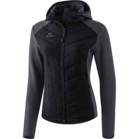 Erima Basic Dames Doorgestikt Jack - Jassen  - zwart - 48